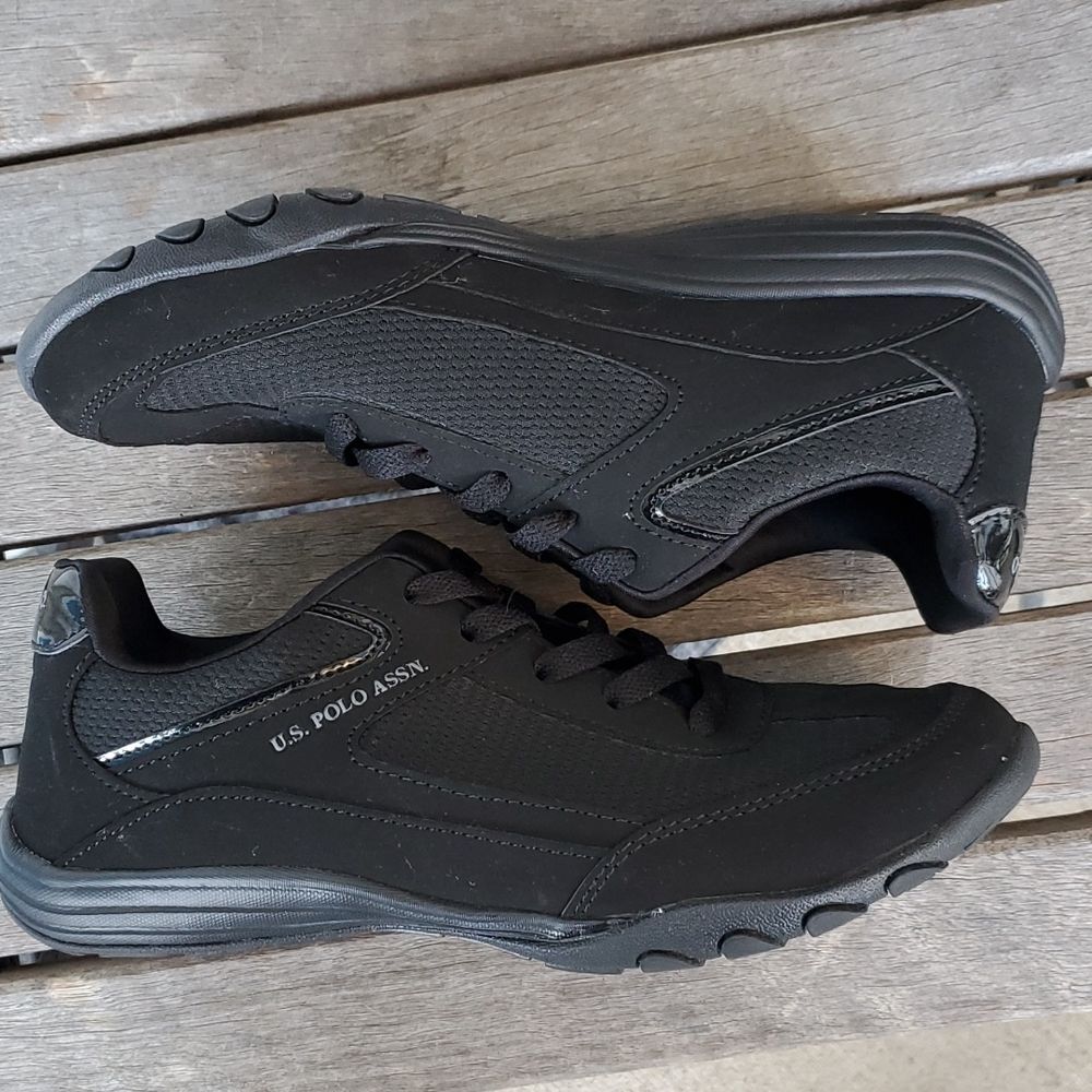 NWOB U.S. Polo Assn. NW8683 Zander Women's Black Sneakers - Size 9M - Picture 4 of 10